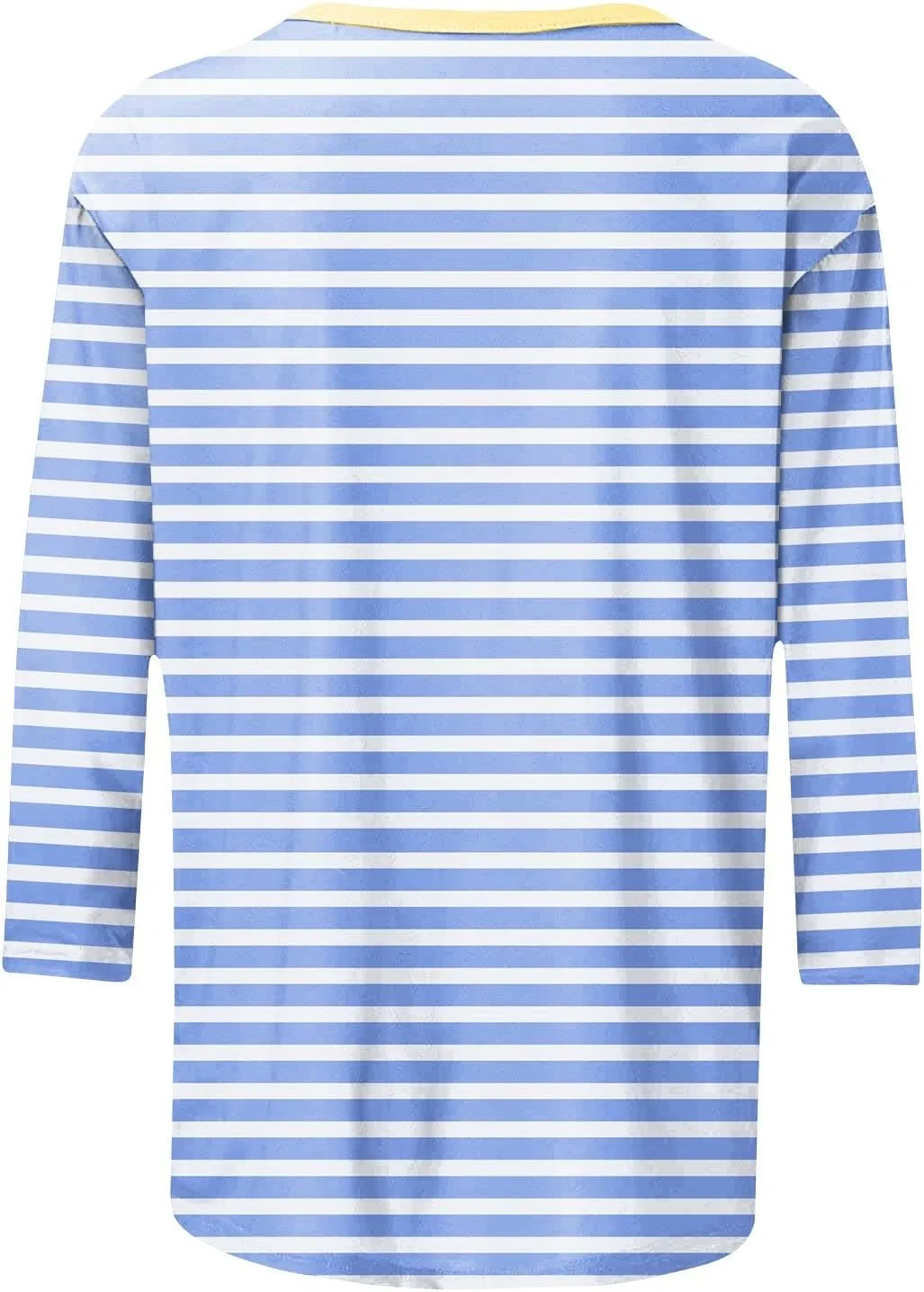 Топ с рукавом 3/4 длины, круглый вырез, Light Blue — фото 2