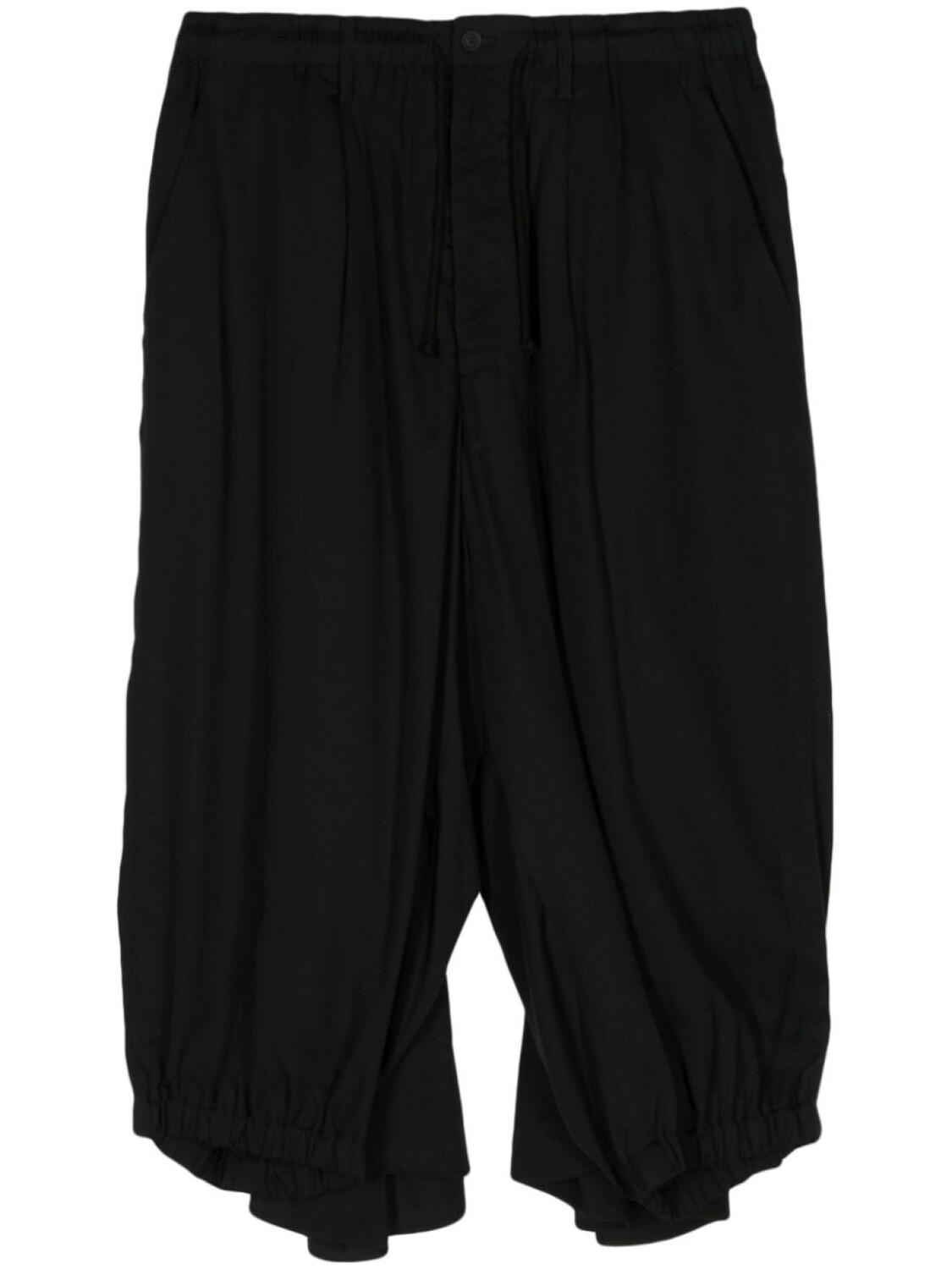 

Yohji Yamamoto брюки с кулиской, черный
