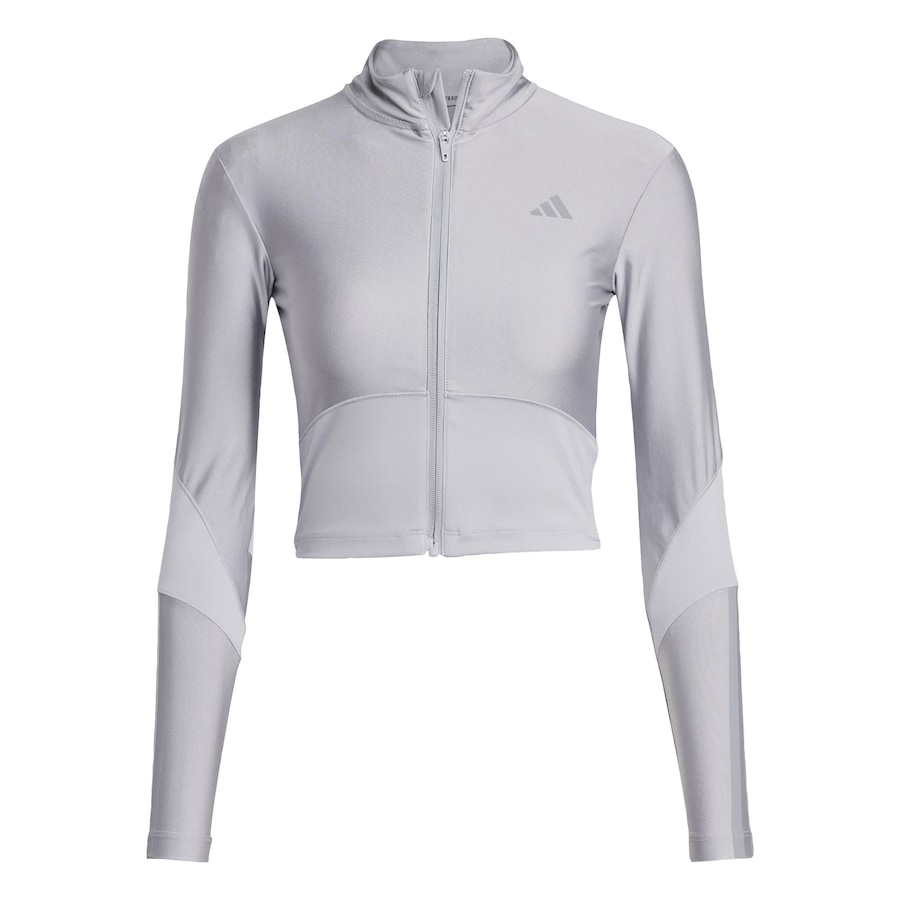 

Спортивная толстовка с капюшоном на молнии ADIDAS PERFORMANCE Hyperglam, серый/серебристо-серый