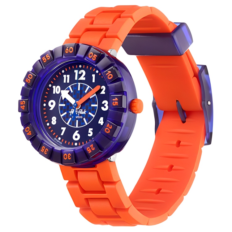 

SWATCH Часы Flik Flak Feifei Series Quartz Movement Men's Watch Watch 36.7mm Blue Dial Plastic Watch Case Silicone Strap, Blue Dial