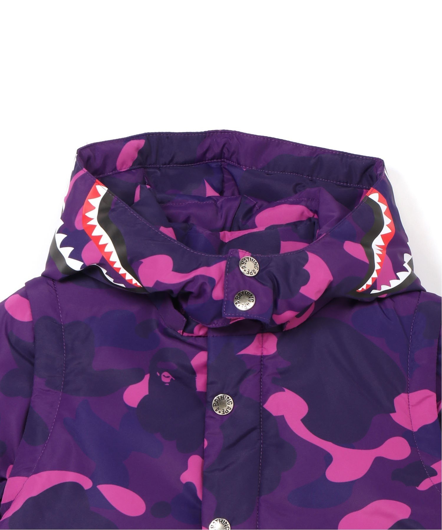 Пуховая куртка COLOR CAMO SHARK 4WAY A Bathing Ape, PURPLE — фото 2