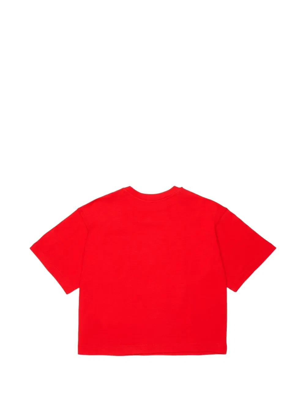 Укороченная футболка с вышитым логотипом Oval D Diesel Kids, красный — фото 2