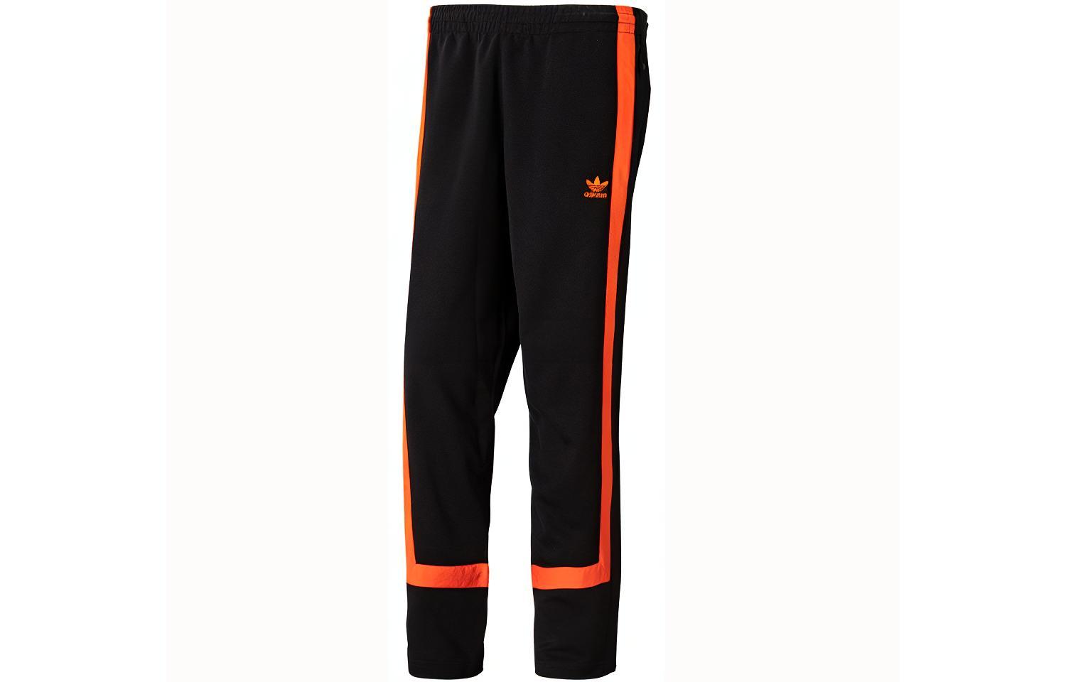 

Adidas Originals Мужские трикотажные спортивные штаны, цвет Black/Orange