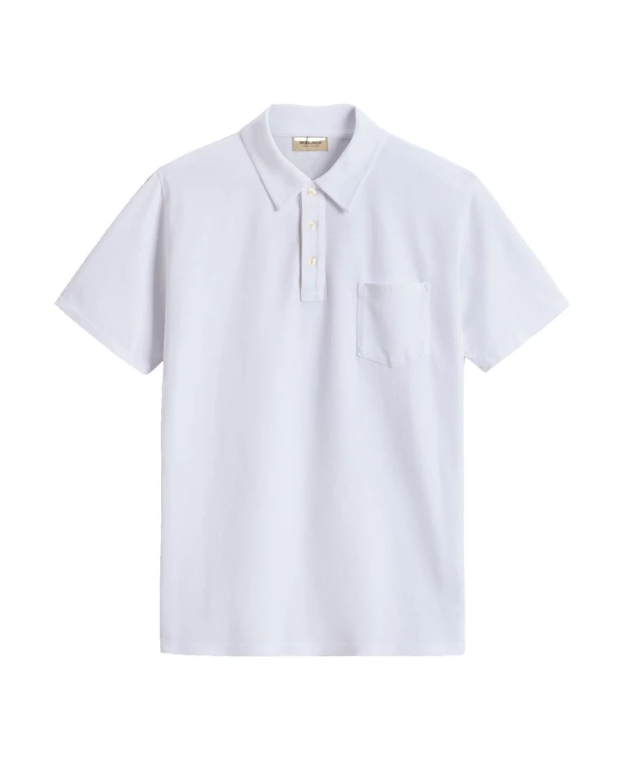 

Классическая белая рубашка-поло с короткими рукавами Woolrich, белый