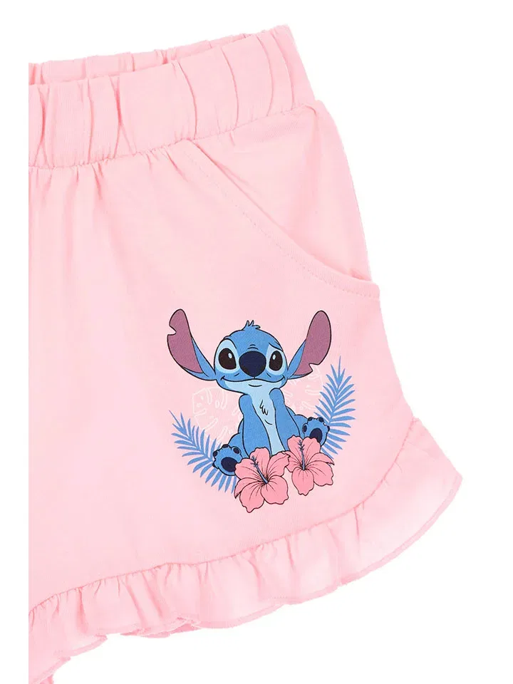 Шорты хлопковые Lilo & Stitch, розовый — фото 3