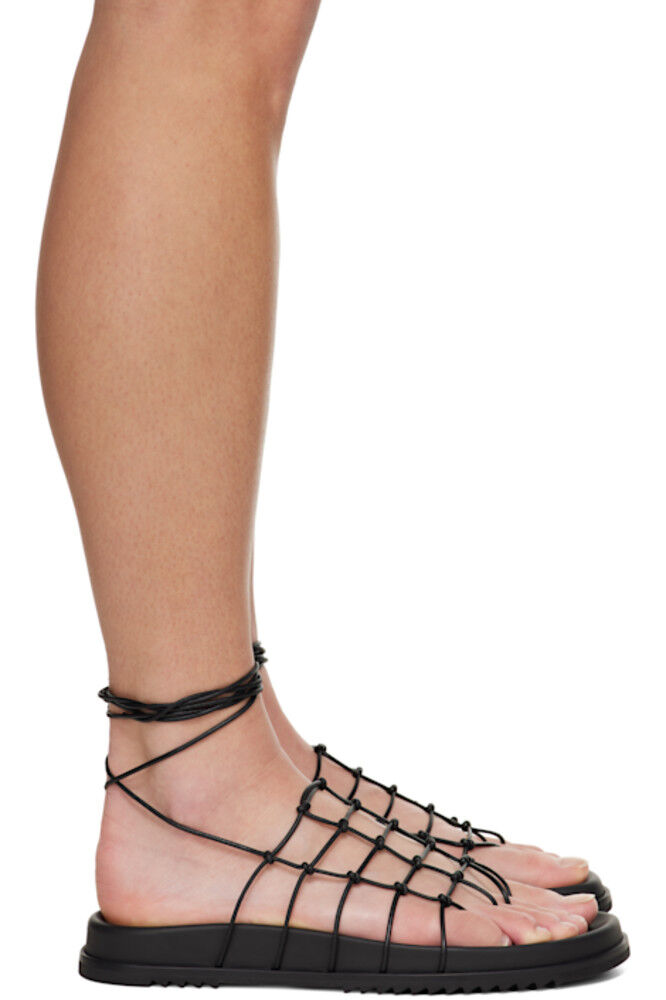 Черные сандалии Hollywood Web Granola Rick Owens