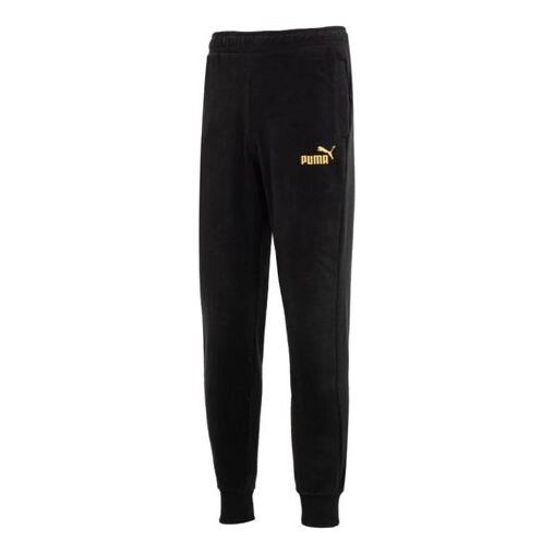 

Брюки ess+ tape golden! track pants logo 'black' Puma, черный