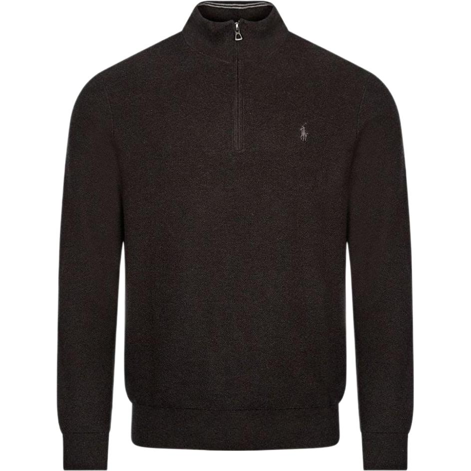 

Полузастёгивающийся хлопковый джемпер Polo Ralph Lauren, землистый оттенок