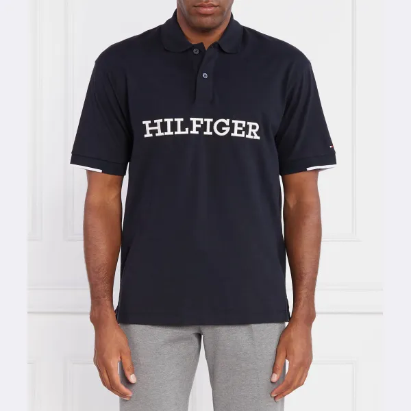 

Рубашка-Поло монотипия с бантами стандартной посадки Tommy Hilfiger, синий