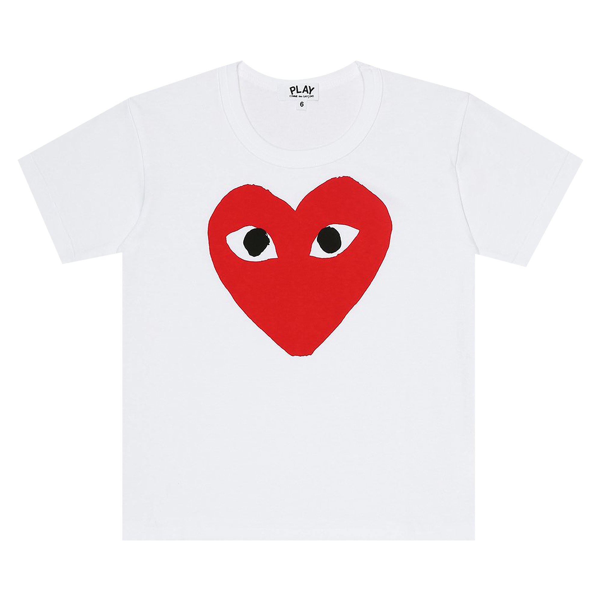 

Детская футболка Comme des Garçons PLAY с логотипом Big Heart, цвет Белый