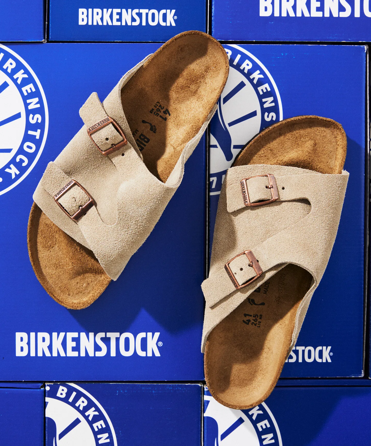 Мужские замшевые сандалии Birkenstock Zurich Taupe