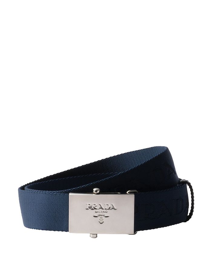 

Хлопковый пояс с тесьмой Prada, синий