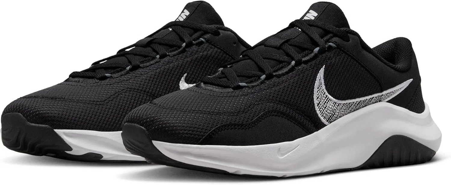 Кроссовки Nike Herren Legend Essential 3 NnSchuhe, Black, Iron Grey, White — фото 4