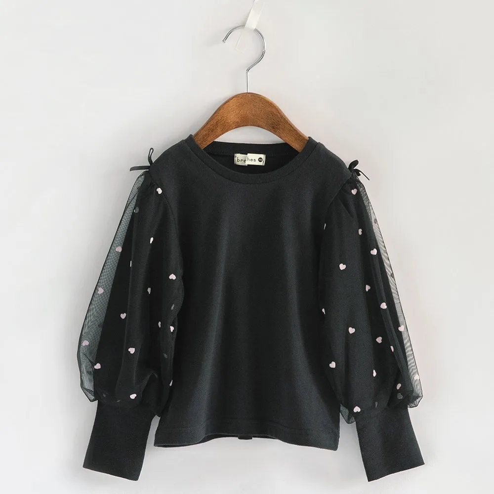 Футболка с длинными рукавами из тюля Branshes, black