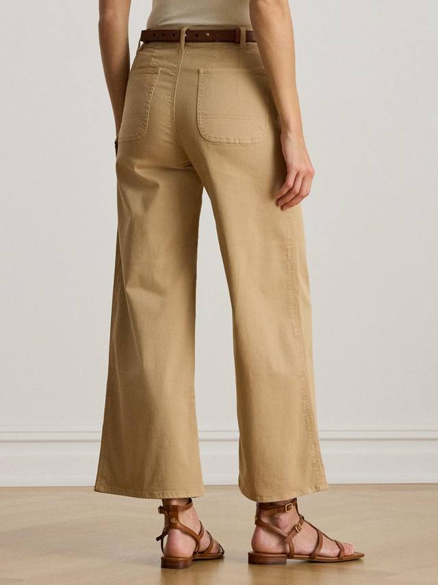 Lauren Yurshane укороченные чинос широкого кроя с эффектом стретч Ralph Lauren, Tan — фото 3