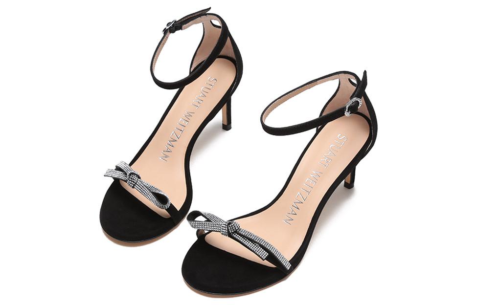 Сандалии Stuart Weitzman на одной бретели 7,5 см Женские Черные — фото 3