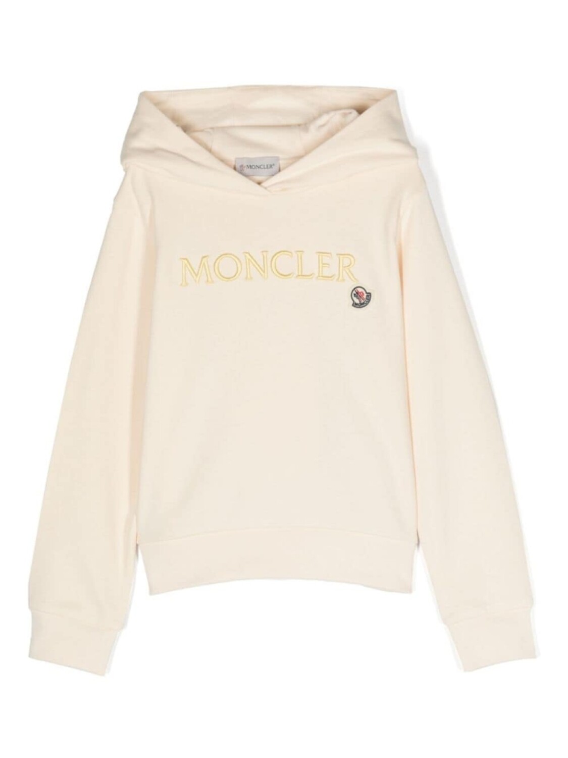 

Moncler Enfant худи с вышитым логотипом, нейтральный цвет