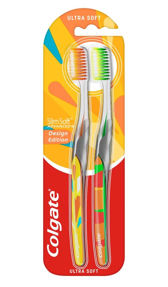 

Colgate Slim Soft Advanced зубная щетка, 2 шт.