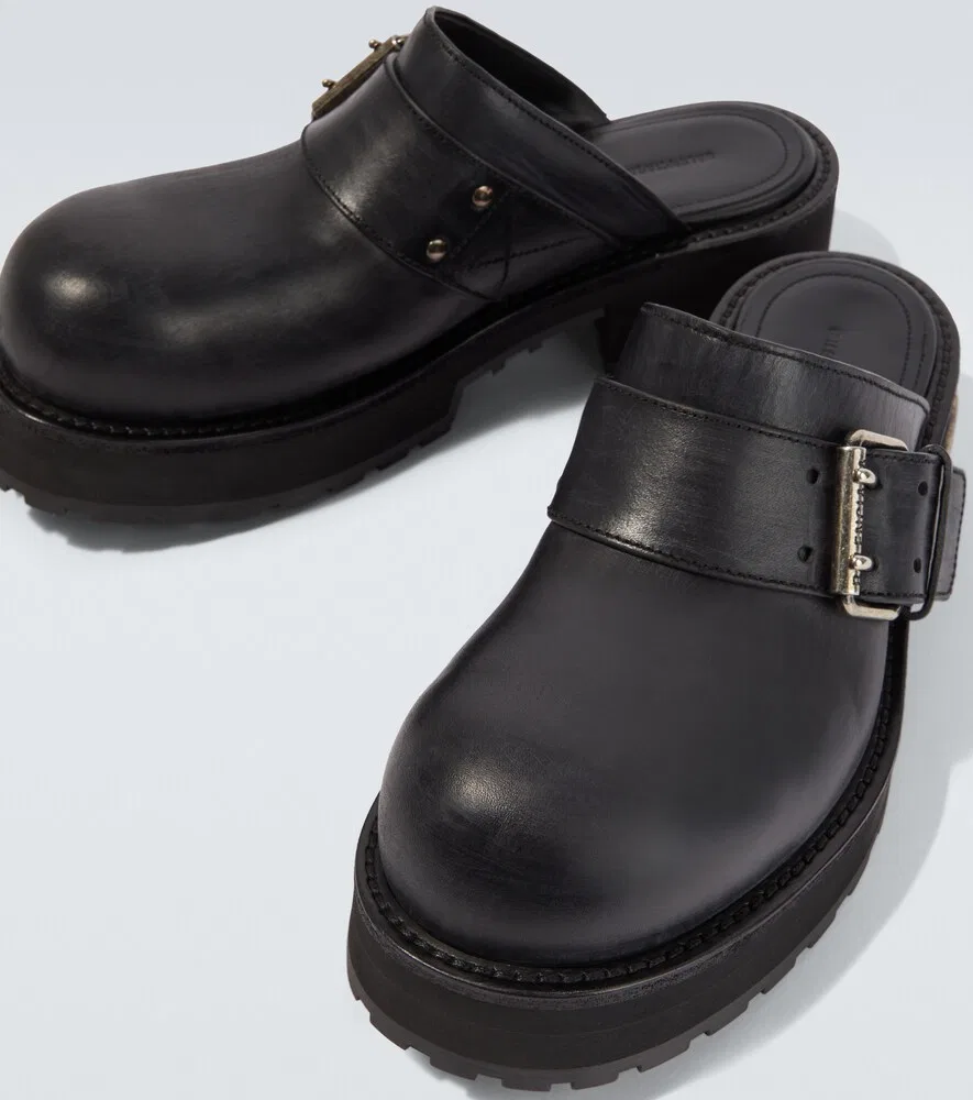 Кожаные мюли Venom Balenciaga, черный — фото 3