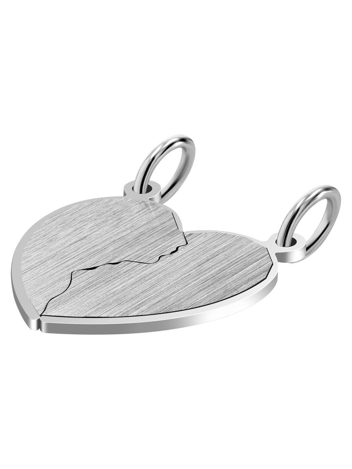 

Adeliás Кулон унисекс - гравированный кулон в форме сердца из серебра 925 пробы