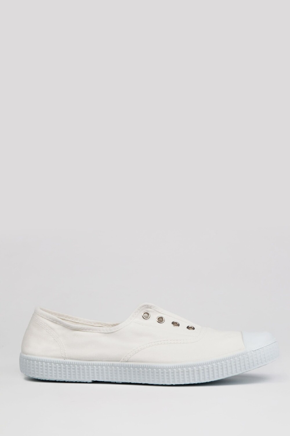 Сливово-белые парусиновые туфли из коллекции одежды для взрослых Trotters London, белый — фото 4