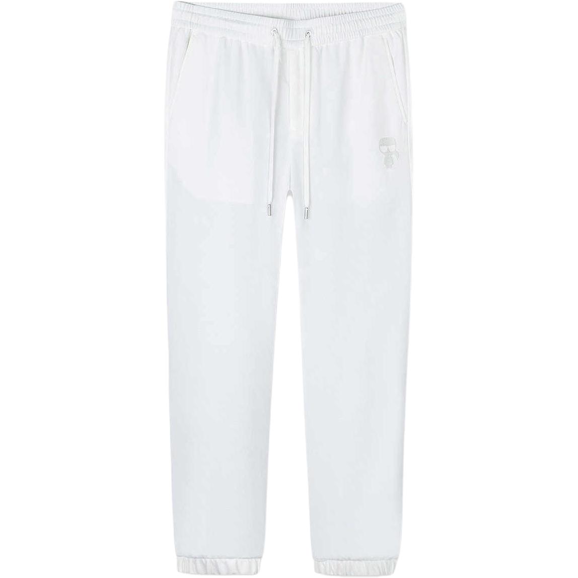 

KARL LAGERFELD / Karl Lagerfeld Jeans Карл Лагерфельд SS25 вязаные спортивные штаны мужские white