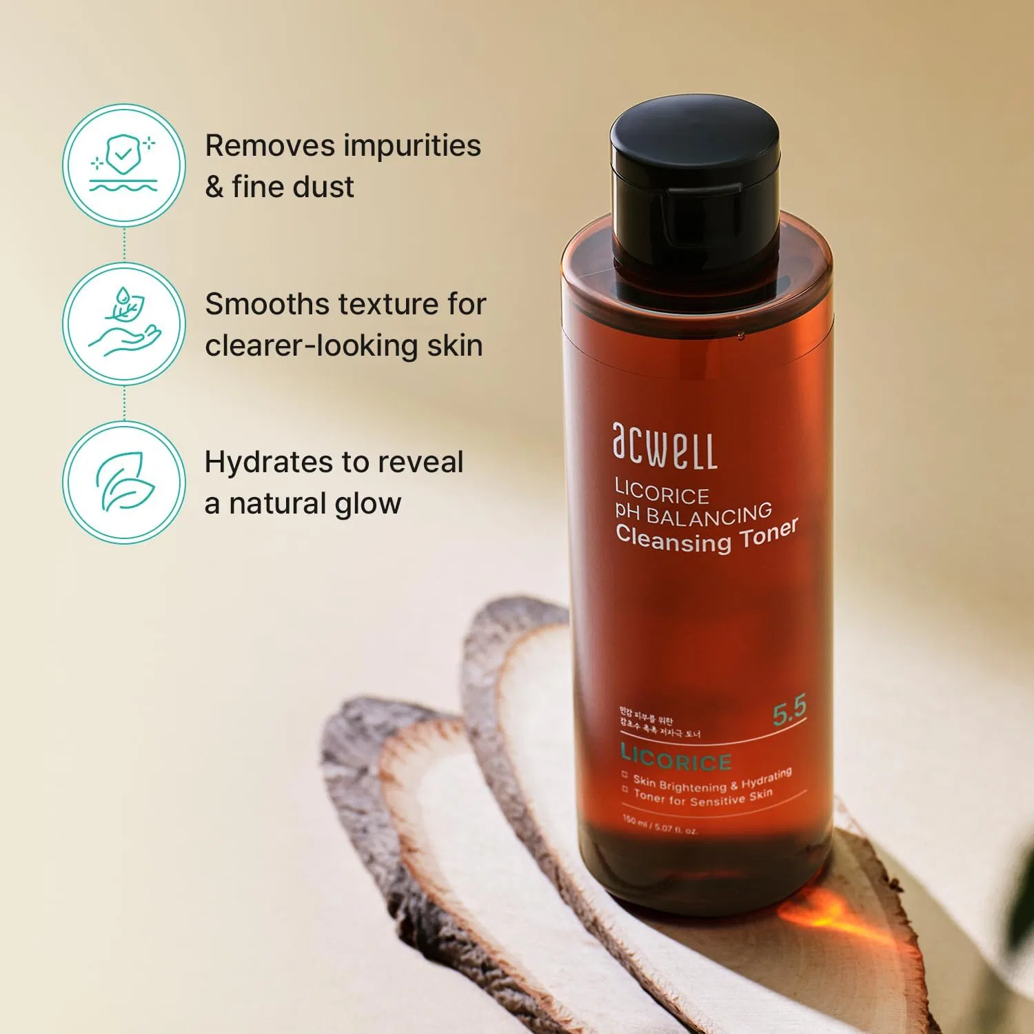 Тоник Acwell — Очищающий тонер «Liquorice pH Balancing Cleansing Toner» от — фото 3