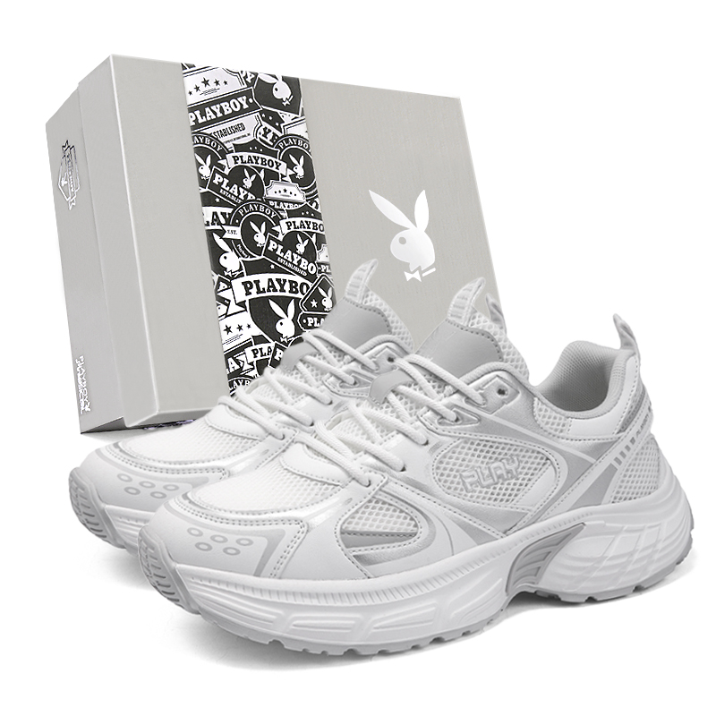 

Playboy Мужские кроссовки лоу-топ чанки в боксе черно-серебристые, цвет Black/Silver