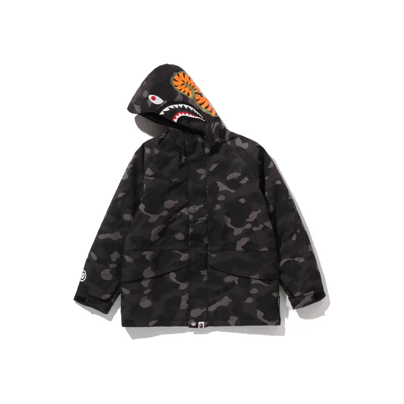 Куртка с капюшоном для школьников A BATHING APE, черный bkx — фото 4