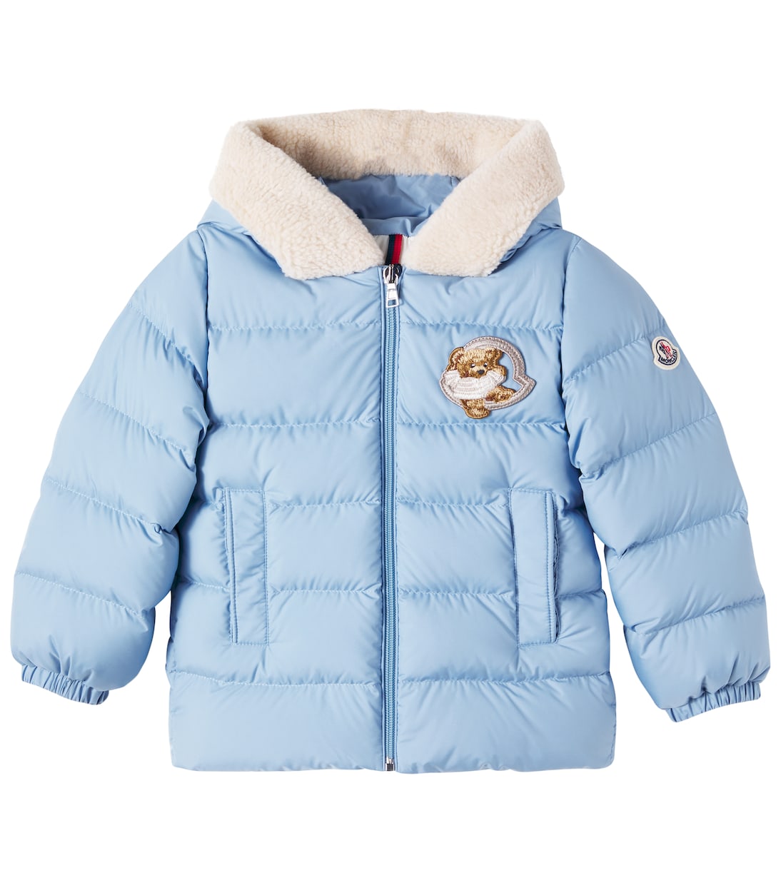 

Пуховик с вышивкой Baby Kesimur Moncler Enfant, синий