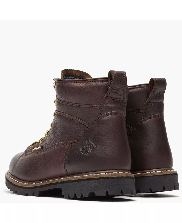 Мужские водонепроницаемые рабочие ботинки Lace-To-Toe Georgia Boot, коричневый — фото 4