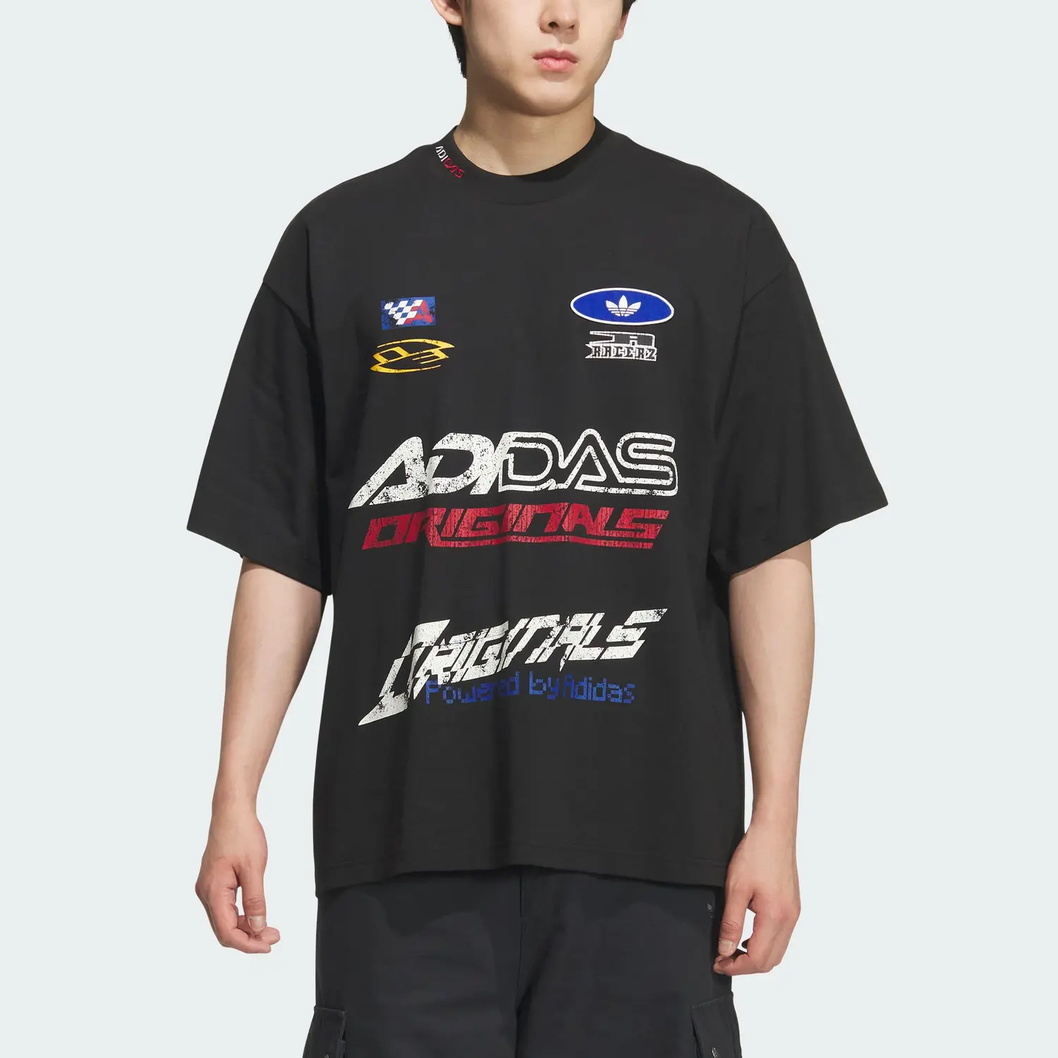 Футболка MOTO с коротким рукавом мужская Adidas Originals, черный — фото 2