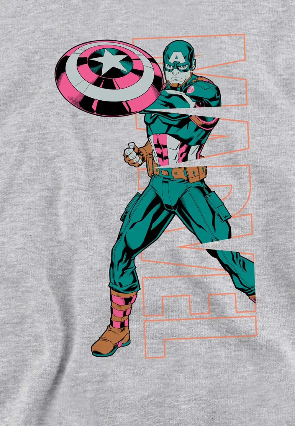 Детская толстовка Marvel Captain America, серый — фото 2