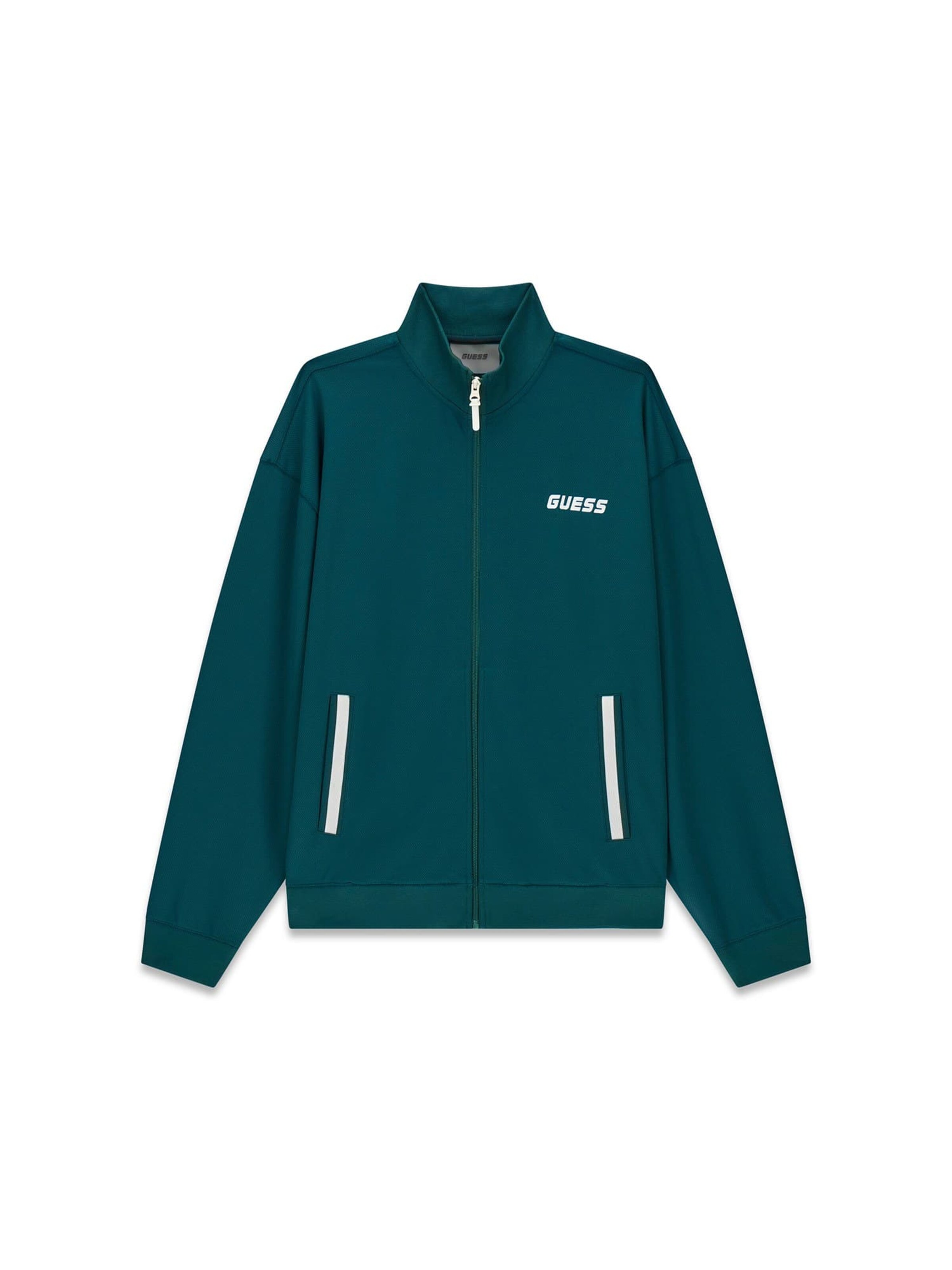 

GUESS Худи на молнии в цвете petrol