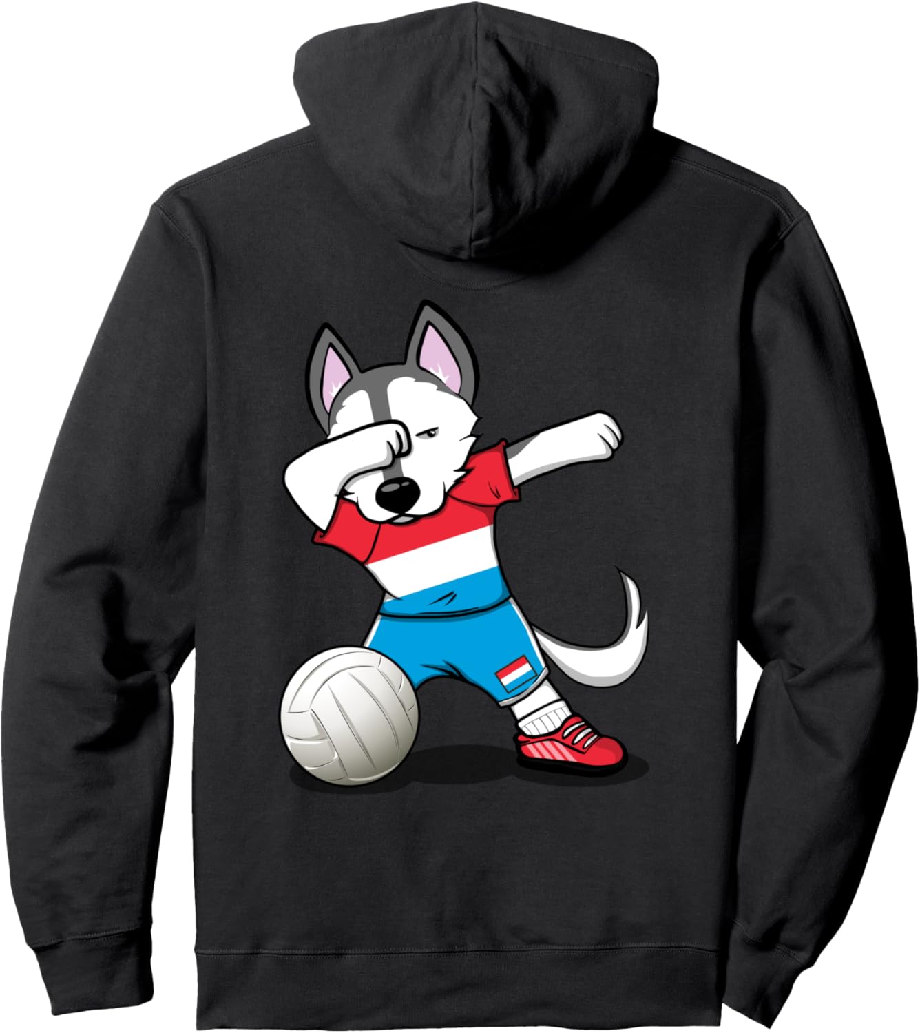 

Волейбольный болельщик Cute Husky Luxembourg - волейбольная толстовка со спортивным флагом Люксембурга Teeisle Luxembourg Volleyball, черный