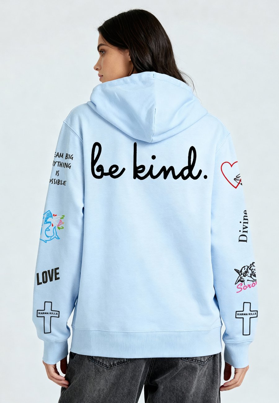 

Толстовка Mira Paris TATTOO BE KIND EMBROIDERY, Blue, Синий, Толстовка Mira Paris TATTOO BE KIND EMBROIDERY, Blue
