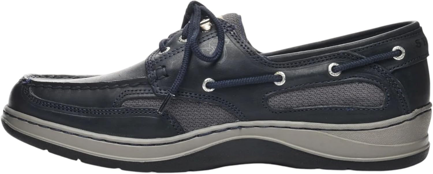 

Мокасины Sebago Clovehitch II FGL с вощеной отделкой для мужчин - кожаные лодочные туфли с дышащими сетчатыми вставками, анатомическими EVA подошвами и противоскользящей подошвой, синий/серый/темно-серый/темно-синий