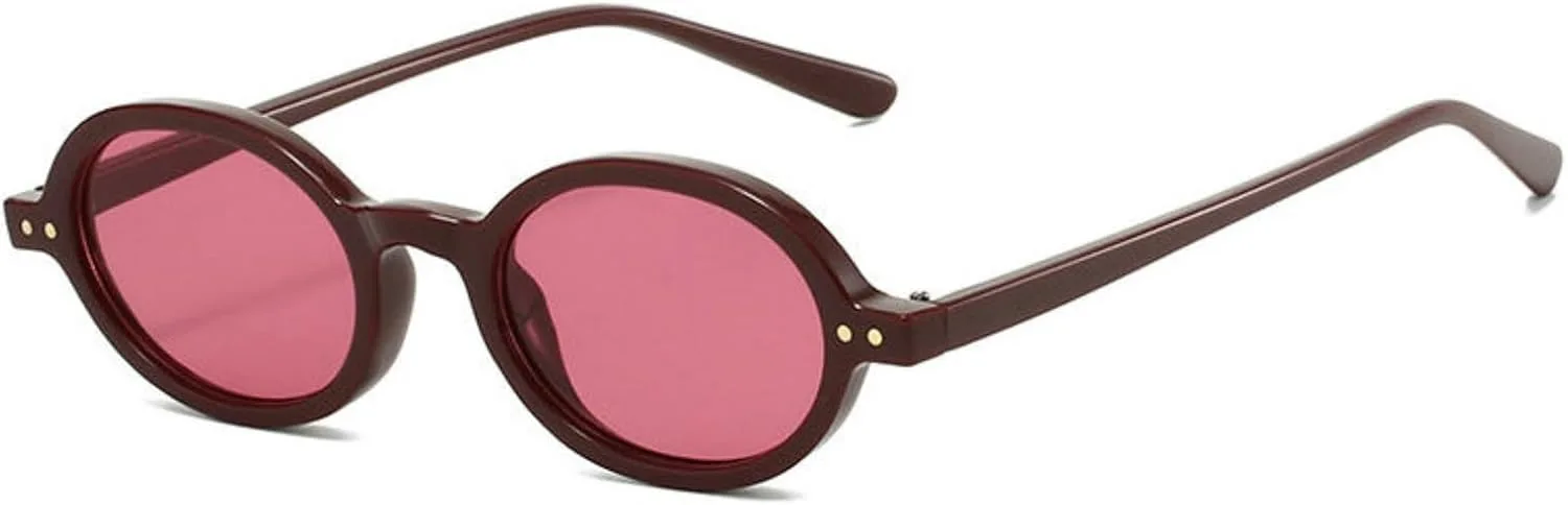 

Солнцезащитные очки Willochra Retro Small Oval для женщин и мужчин с заклепками, модные очки в стиле панк с градиентным переходом, защита от УФ-излучения UV400, C5