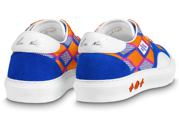 Кроссовки lv ollie richelieu sneakers 'blue orange' Louis Vuitton, синий — фото 2