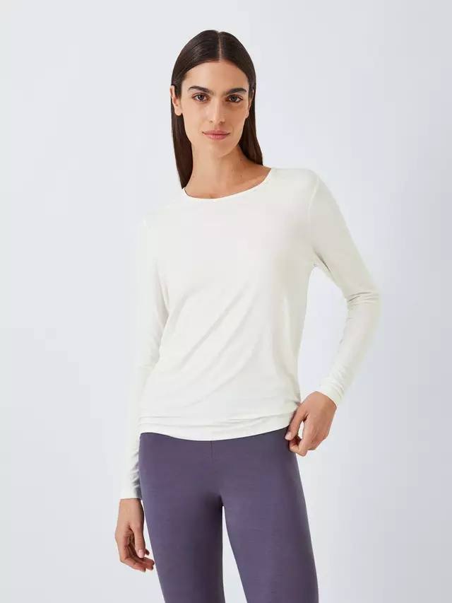 

Топ John Lewis Bamboo Blend Long Sleeve, слоновая кость