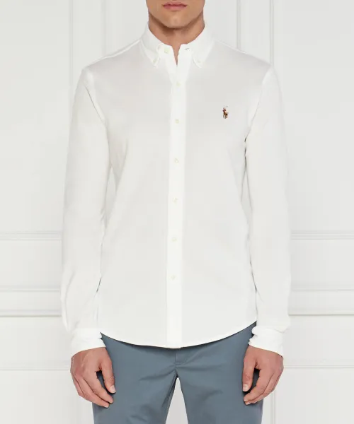 

Оксфордская трикотажная рубашка Regular fit Polo Ralph Lauren, белый