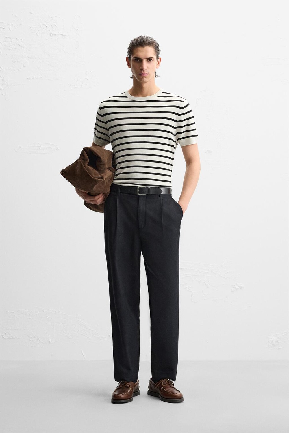 

Футболка из струйного трикотажа ZARA, цвет Stripes