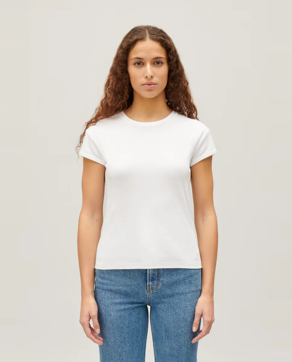 

Однотонная женская футболка с короткими рукавами Claudie Pierlot, белый
