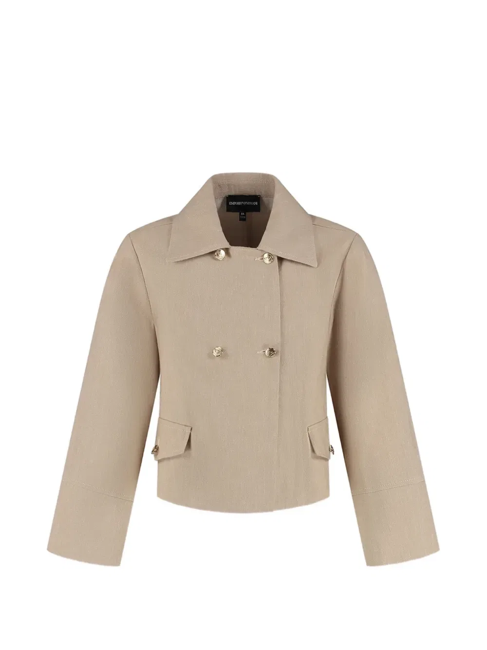 Двубортный блейзер Emporio Armani Kids, бежевый