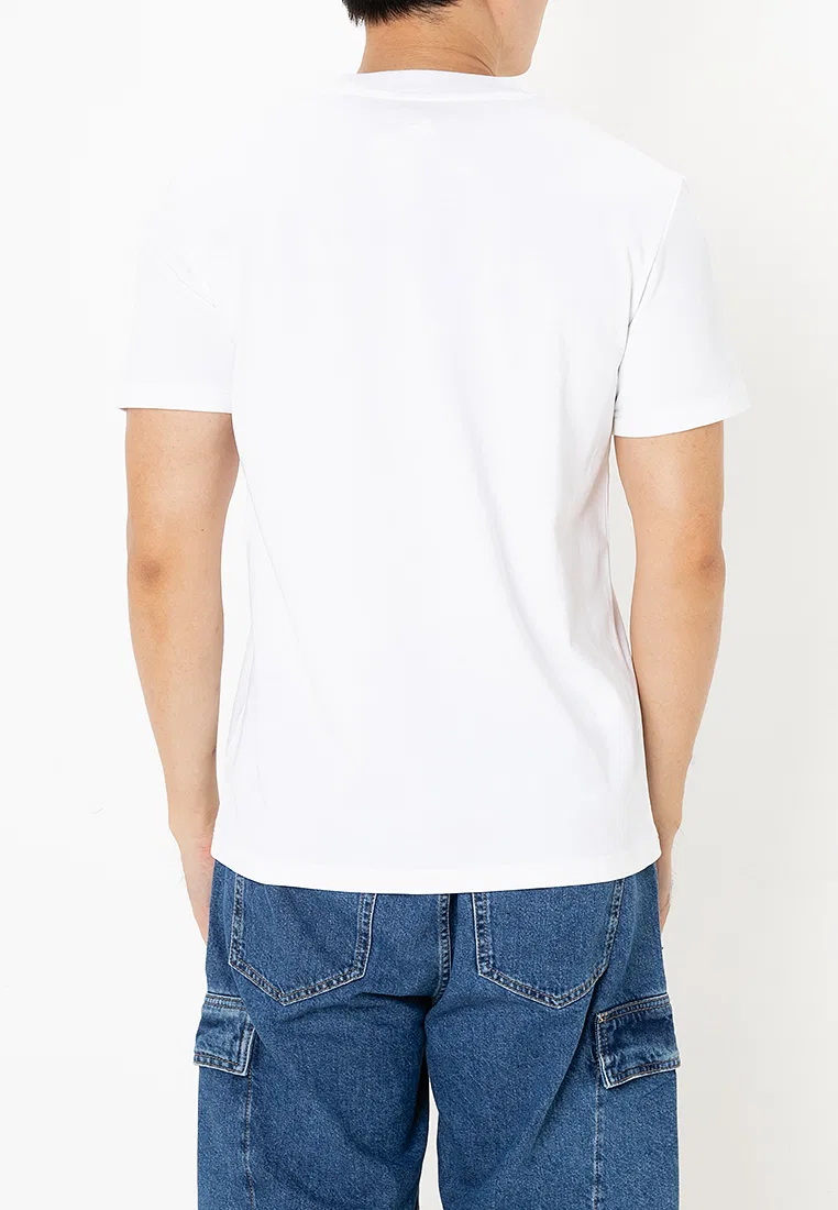 Футболка с принтом, короткий рукав, Crackled Print Tee Calvin Klein, ярко-белый — фото 2