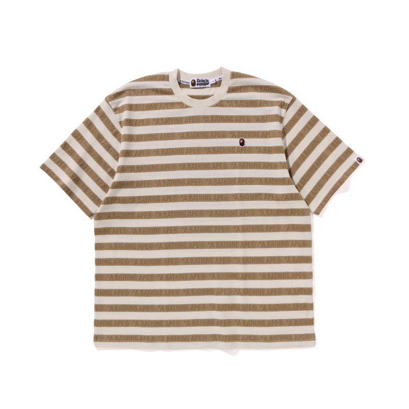 

Хлопковая футболка с принтом логотипа по всей поверхности A Bathing Ape, экрю ivx, Белый, Хлопковая футболка с принтом логотипа по всей поверхности A Bathing Ape, экрю ivx