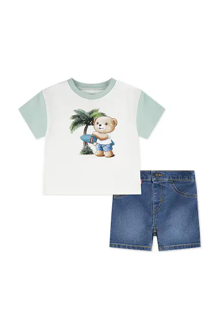Комплект с принтом PALM TREE TEE & DENIM SET Levi's, бежевый