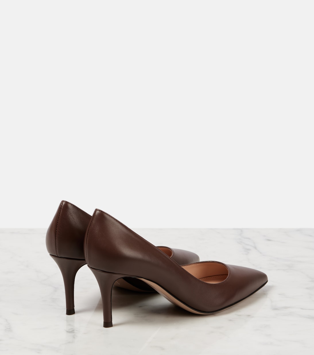 Туфли-лодочки из кожи Gianvito Gianvito Rossi, коричневый — фото 2