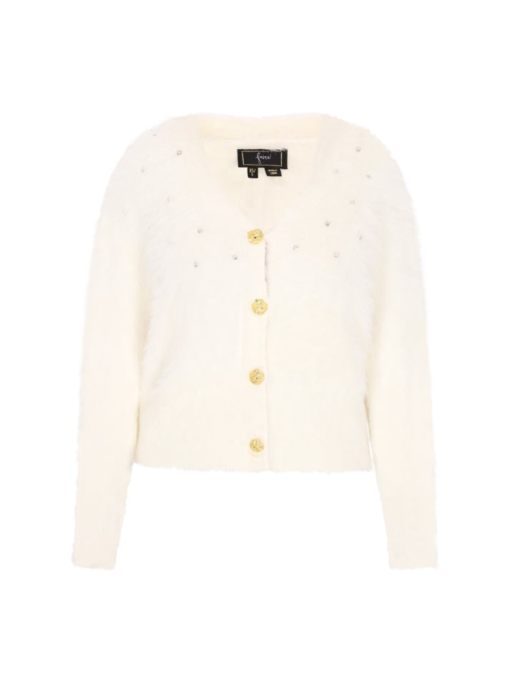 

Женский кардиган цвета слоновая кость faina