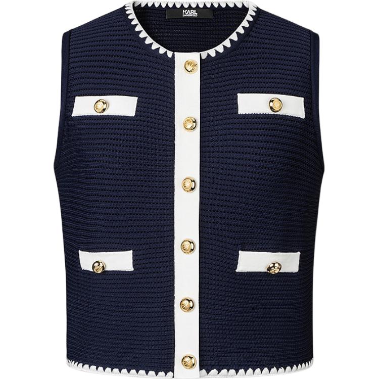 

KARL LAGERFELD / Karl Lagerfeld Jeans Женский жилет KARL LAGERFELD SS25 темно-синий, Navy Blue